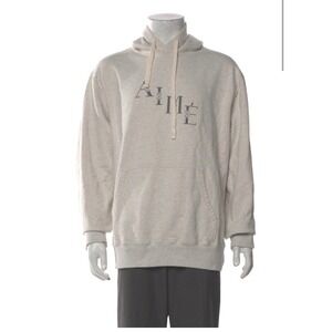 Aime Leon Dore Oatmeal Cross Stitch Logo Hoodie Mens XL Grey Made in Canada